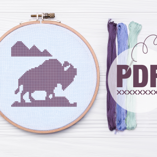 Bison / Buffalo Cross Stitch Pattern