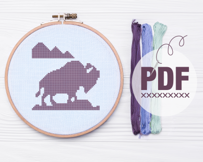 Bison / Buffalo Cross Stitch Pattern