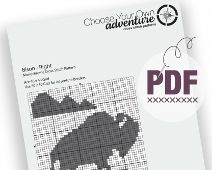 Bison / Buffalo Cross Stitch Pattern - Image 9