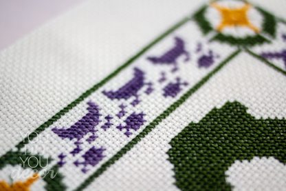 Cross Stitch Sampler Adventure Border (with Bison/Buffalo, NPS Arrowhead, Canoe, Big Dipper, Tents) - Image 9