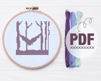 Hammock / Camping Cross Stitch Pattern