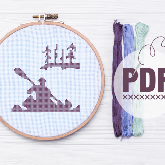 Kayak Cross Stitch Pattern