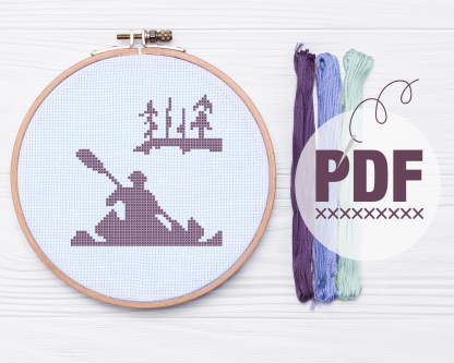 Kayak Cross Stitch Pattern