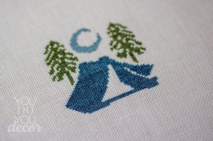 Tent  / Camping Monochrome Cross Stitch Pattern - Image 8