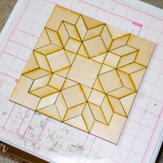 DIY Wood Quilt Decor Dutch Rose Pattern Farm House Style