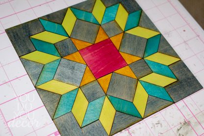 DIY Wood Quilt Decor Dutch Rose Pattern Farm House Style - Image 2