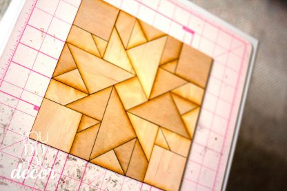 DIY Wood Quilt Decor Double Aster Pattern Farm House Style - Image 6