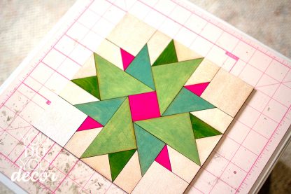 DIY Wood Quilt Decor Double Aster Pattern Farm House Style - Image 7