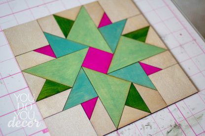 DIY Wood Quilt Decor Double Aster Pattern Farm House Style - Image 8