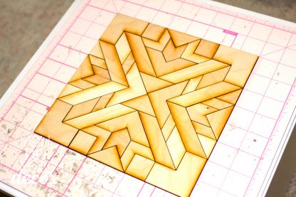 DIY Wood Quilt Decor Herringbone Pattern - Image 5