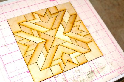 DIY Wood Quilt Decor Herringbone Pattern - Image 4