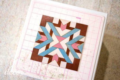DIY Wood Quilt Decor Herringbone Pattern - Image 8