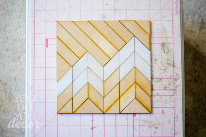 DIY Wood Quilt Decor Mountain Pattern - Image 3