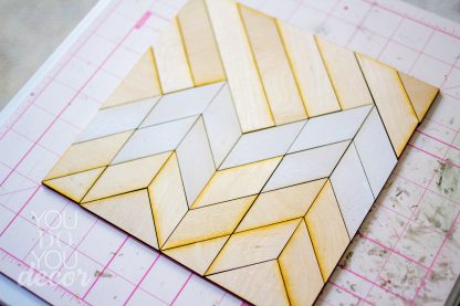 DIY Wood Quilt Decor Mountain Pattern - Image 4
