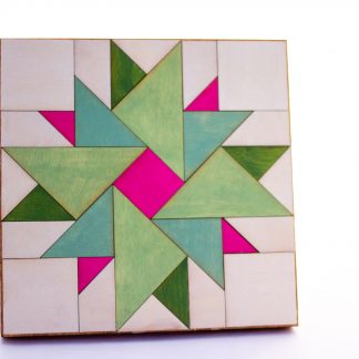 DIY Wood Quilt Decor Double Aster Pattern Farm House Style