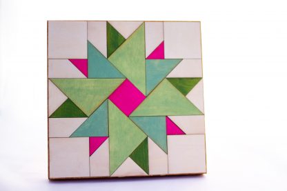 DIY Wood Quilt Decor Double Aster Pattern Farm House Style